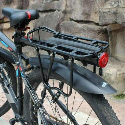 50kg Max Alloy Rear Bicycle Pannier Rack Carrier Bag Luggage Cycle Mountain Bike