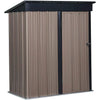 5x3ft Small Garden Shed Pent Roof Garden Storage Shed Lockable Container Brown
