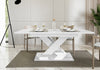 Extendable Table 140-180x80cm Kitchen White Gloss FAST FREE POSTAGE
