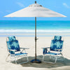 Portable Sand Chairs 2-Pack Beach Chairs with Towel Bars-Blue