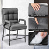 Modern Accent Chair Linen Fabric Arm Chair Upholstered Single Chair w/Ottoman