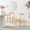 Lugar 2x Solid Beech Wooden Rope Dining Chairs