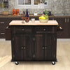 Rolling Sideboard Storage Cabinet Kitchen Cupboard with Drawers Home Living Room