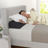 Twin Size Bed Wedge Pillow Bolster Trapezoidal Pillow Gap Filler Side Pocket