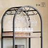 Industrial Rack Freestanding with glass holder and storage for Cellar