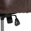 Accent Brown Swivel Office Chair PU Leather Computer Desk Task Chair for Home