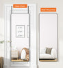 Over Door Full Length Mirror Black Gold White Hanging Bedroom Wardrobe Mirrors