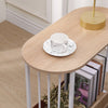 Small End Table Oval Side Table for Small Spaces Sofa Side Table for Living Room