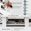 2-tier Modern Coffee Table Center Cocktail Table-White