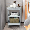 Set of 2 3-Tier Nightstand Sofa Bed Side Table Storage Display Stand with Shelf