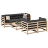 6-Piece Garden Sofa Set Solid Pine M1Q8