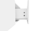 Modern TV Stand LED TV Unit Cabinet with Glass Shelves & 2 Drawers Storage White
