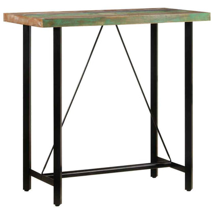 Bar Table 110x55x107 Solid Wood Reclaimed and V1Y3