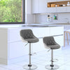 2x Breakfast Bar Stools Gas Lift Swivel Stools with PU Leather Padded Cafe Pub