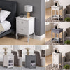Small Side Table Slim Narrow Wooden Night Stand Bedside Drawer Storage Cabinet