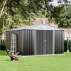 10 x 12 FT Galvanised Metal Steel Sheds Multi-Purpose Storage Shed with Door S
