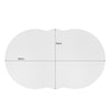 Cloud-Shaped Coffee Table with Drawer and Storage Compartments, White