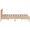 Bed Frame with Headboard 120x190 cm Small Double Solid Wood Pine vidaXL