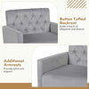 Modern Velvet Accent Chair Upholstered Armchair Sofa Chair-Grey