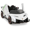 Licensed Lamborghini 4WD Kids Ride-on Toy with LED Lights-White