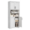 Tall Bathroom Cabinet, Freestanding Bathroom Storage Cabinet with 4 Doors