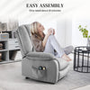 Riser and Recliner Chair Lift Chair with Vibration Massage, Heat, Grey