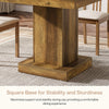 31.5-Inch Square Dining Table for 4, Farmhouse Kitchen Table with Pedestal Base