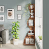 Tribesigns 5-Tier Corner Shelf, Modern Bookshelf & Plant Stand, Brown