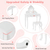 Kids Vanity Table & Stool Set Children Pretend Play Makeup Dressing Desk