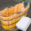 L-XL Folding Bathtub Adult Kids Portable Bath Tub with Cover Spa Sauna Relaxing