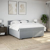 Box Spring Bed with Mattress Frame Light Grey 180x200 cm Fabric vidaXL