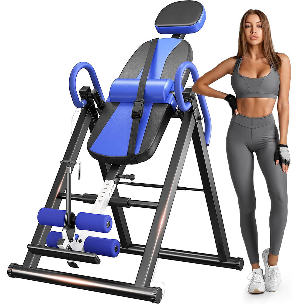 Table Machine Gym 300LBS Inversion Table Gravity Stretcher Tables Foldable Back Inverter ...