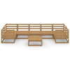 8 Piece Garden Lounge Set Solid Pinewood