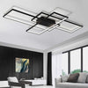 Frame Hpmnuan Light Pendant Living LED Modern Room Chandelier Lamp Ceiling Black