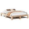 Bed Frame without 150x200 King Size Solid Wood Pine K9U6