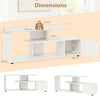 3-Tier Media Console Table TV Stand for TVs up to 55”-White