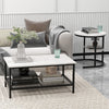 2PCS Modern Nesting Coffee Table 2-in-1 Detachable Table Set w/ Faux Marble Top