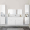 4 Piece Bathroom Furniture Set High Gloss White Engineered Wood S4J8