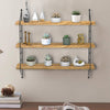 3Tier Wall Floating Shelf Unit Adjustable Bookshelves Display Living Room