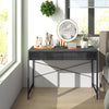 Computer Desk Wooden PC Laptop Table Writing Workstation with 2 Drawers
