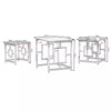 Set of 3 Glass Nesting Coffee Tables Stacking End Side Tables for Living Room