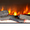 Electric Fireplace Wall Mounted Fire with White Suite LED Modern Heater Standing