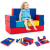 8 Piece Modular Kids Play Couch 4-in-1 Convertible Foam Couch Play Set