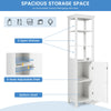 3-Tier Bathroom Storage Cabinet Free-Standing Floor Cabinet Adjustable Panel