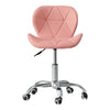 Cushioned Computer Desk Office Chair Chrome Legs Lift Swivel Adjustable Height