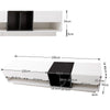 Lowboard TV Stand TV Cabinet with Drawer for Living Room, Black and White