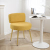 Yellow Fashion Vanity Stool Metal Frame Low Backrest Dressing Makeup Chair Seat