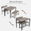 Wood Dining Table and 2 Chair with Bench 4 in 1 Restaurant Kitchen Furniture Set