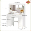 Large Dressing Table with LED Mirror Modern Makeup Desk Vanity Table 7 Drawers
