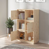 Gecheer Highboard 74x35x117 Solid Wood Pine F0J4